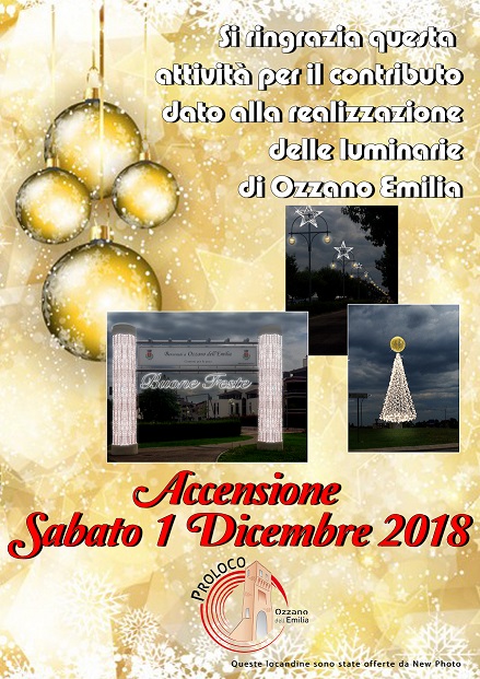 locandina Accensione luminarie 2018
