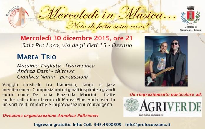 Mercoledì in musica Concerto Marea Trio