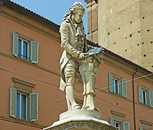 la statua di Galvani a Bologna