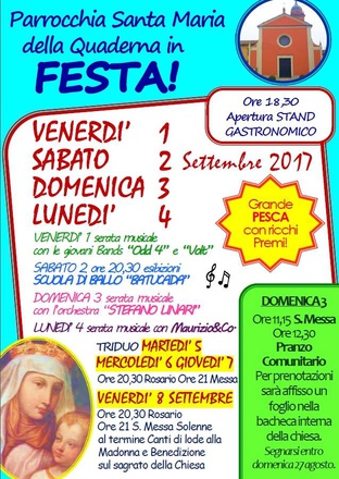 programma Festa Quaderna