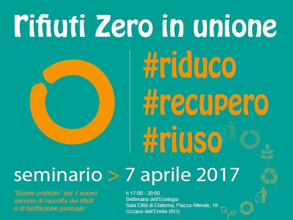 logo Seminario Rifiuti Zero in Unione - Settimana dell'ecologia edizione 2017
