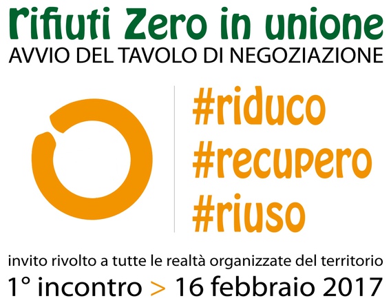 Rifiuti Zero in Unione primo incontro Tavolo di Negoziazione